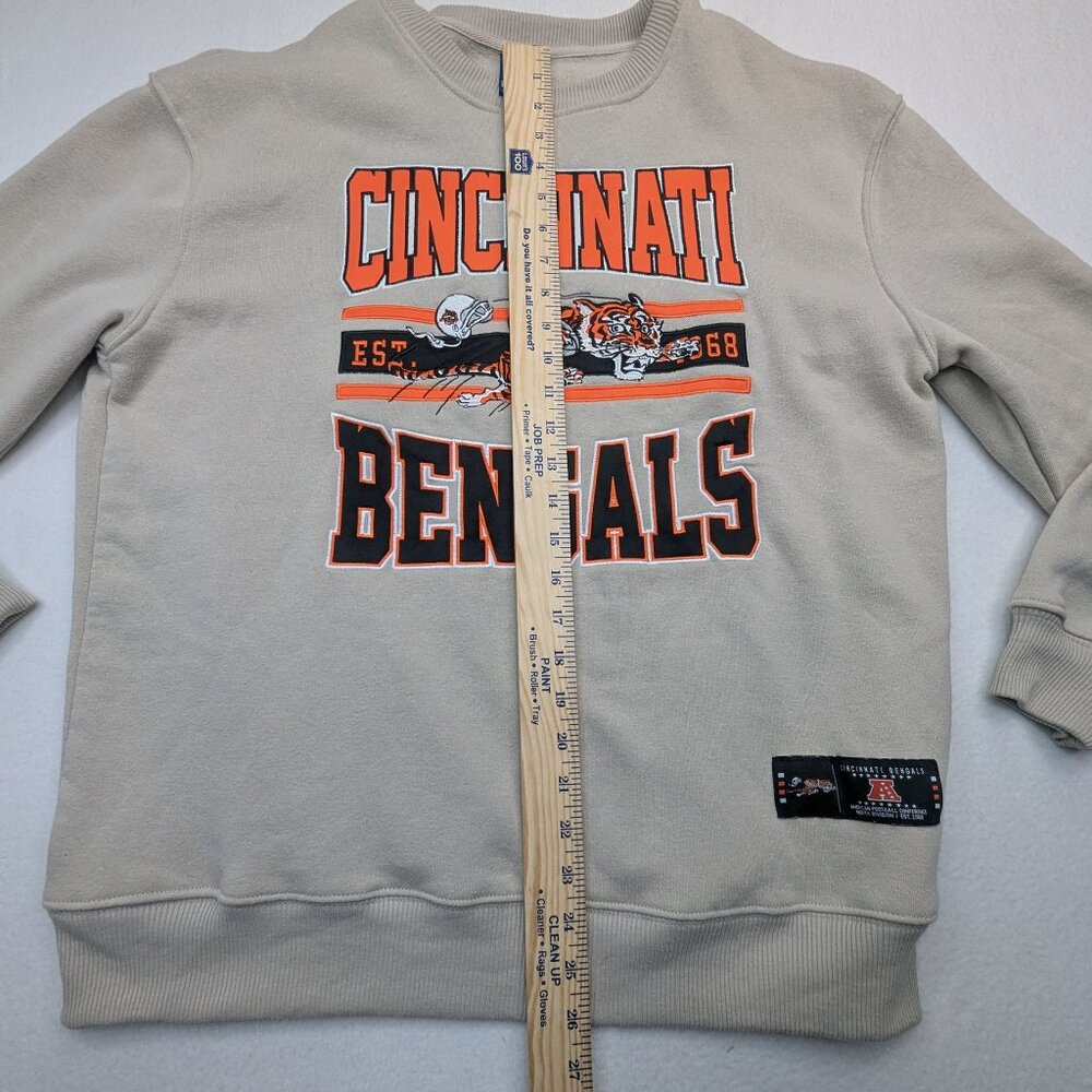 RARE Vintage Cincinnati Bengals Crewneck Sweatshirt Beige Size M - Picture 4 of 15